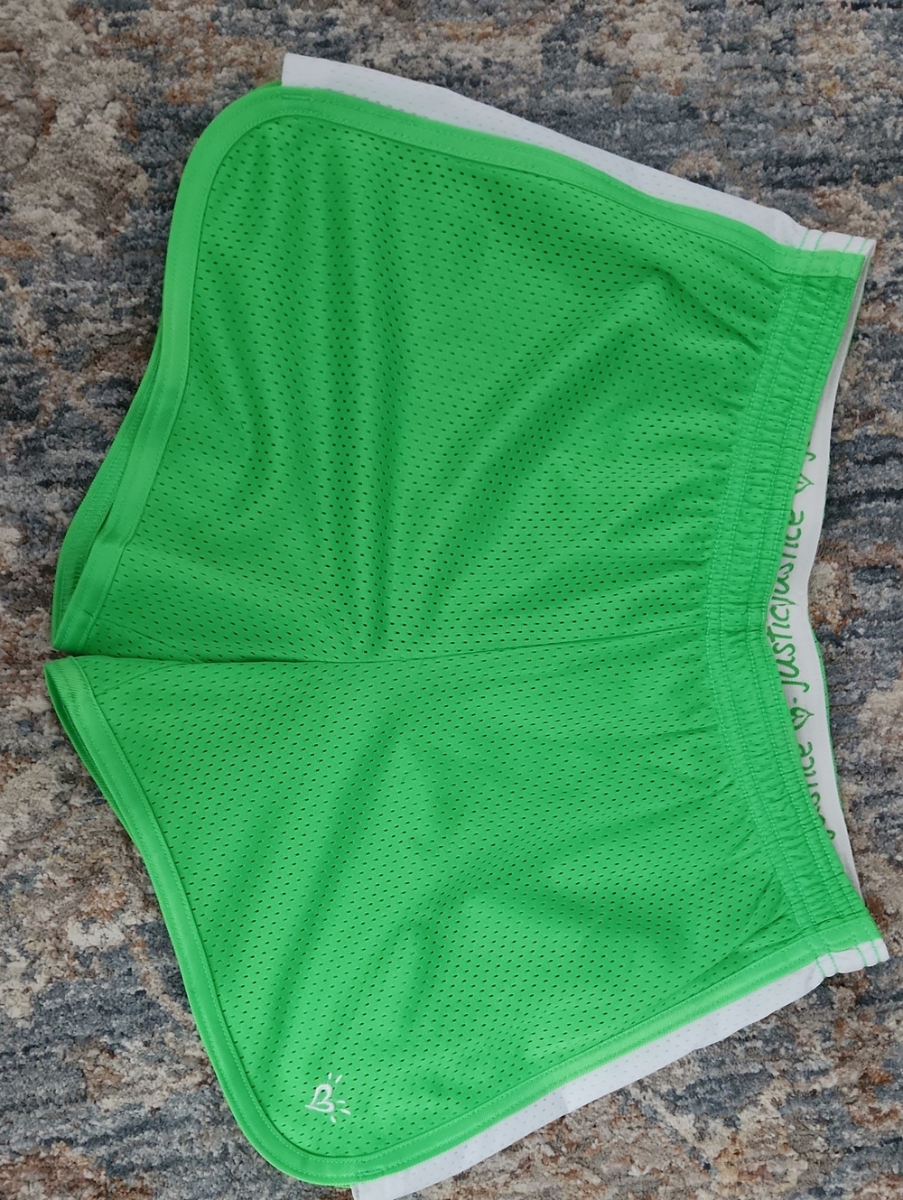 JUSTICE Women's Active Mesh Shorts in Bright Green